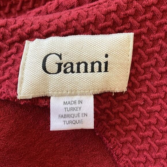 Anthropologie Ganni Dress “Noon&Night” Cranberry Fit&Flare Sz Med NWOT - Picture 8 of 8